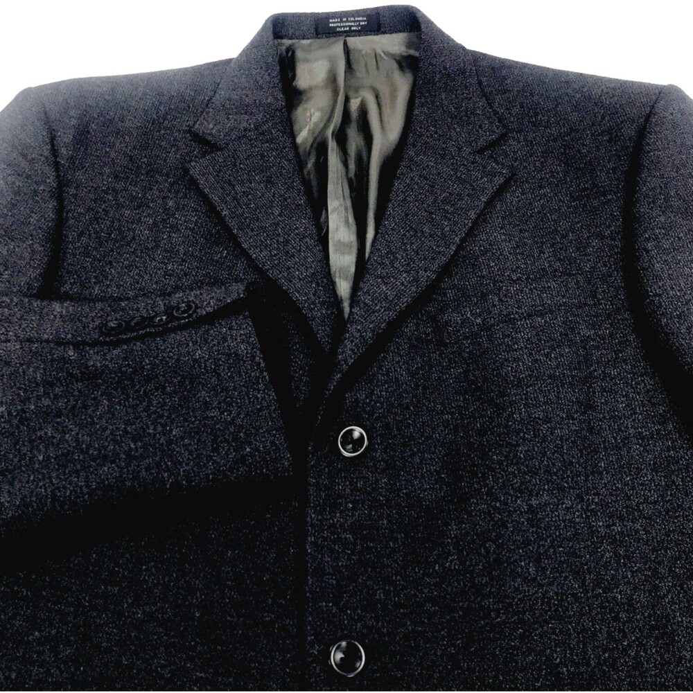 Oscar De La Renta Wool Sport Coat Extra Soft Gray 3 Button 42 44 Academia Preppy
